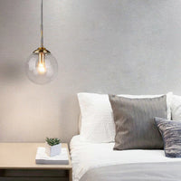 Suspension LED en verre poli pour salon – Crealuxa