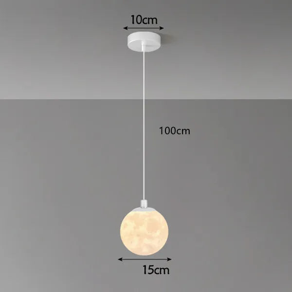 Moderne LED-hanglamp in wit metaal – Moonéclat