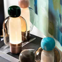 Lampe de bureau minimaliste en verre et aluminium – Artéline