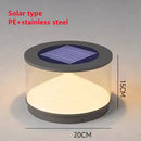 Solar garden lamp in stainless steel – Soléclita