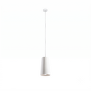 White ceramic cone pendant light for living room – Lysandra