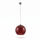 Minimalist red glass ball pendant light – Arcania