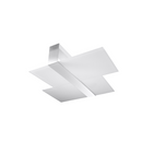 Modern white glass and chrome ceiling light – Model Orsedia