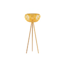 Rattan and black metal floor lamp for living room – Rotanique