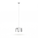 Industrial adjustable white steel pendant light – Orfeza