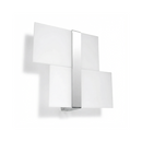 Modern chrome and white glass wall light – Aureliss