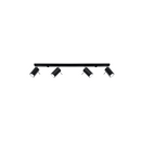 Modern black ceiling light with 4 adjustable spotlights – modèle Virelia