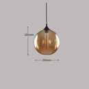 Hanging lamp with spatial design and amber glass – Stella