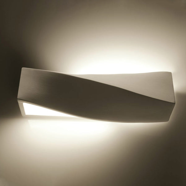 Modern white ceramic wall light – Arvénis model