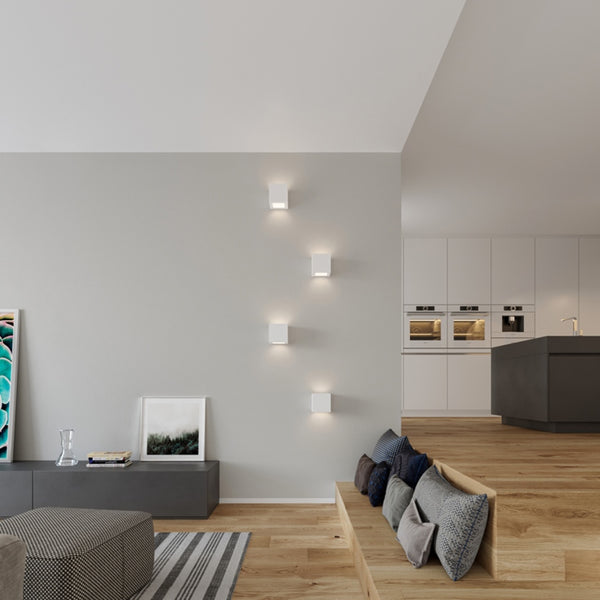 Modern white ceramic wall light – Aurelion model