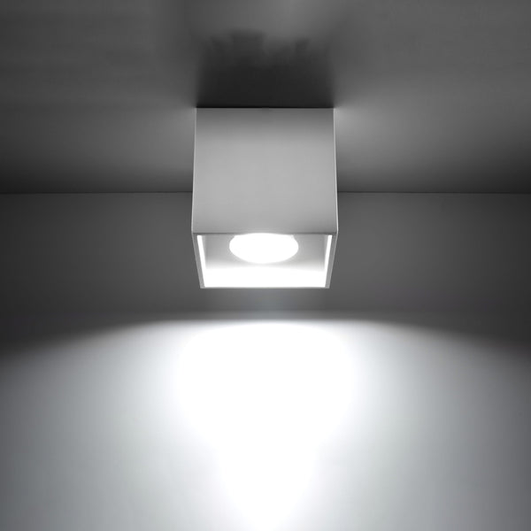 Plafondlamp kubus aluminium wit modern - Model Asterion