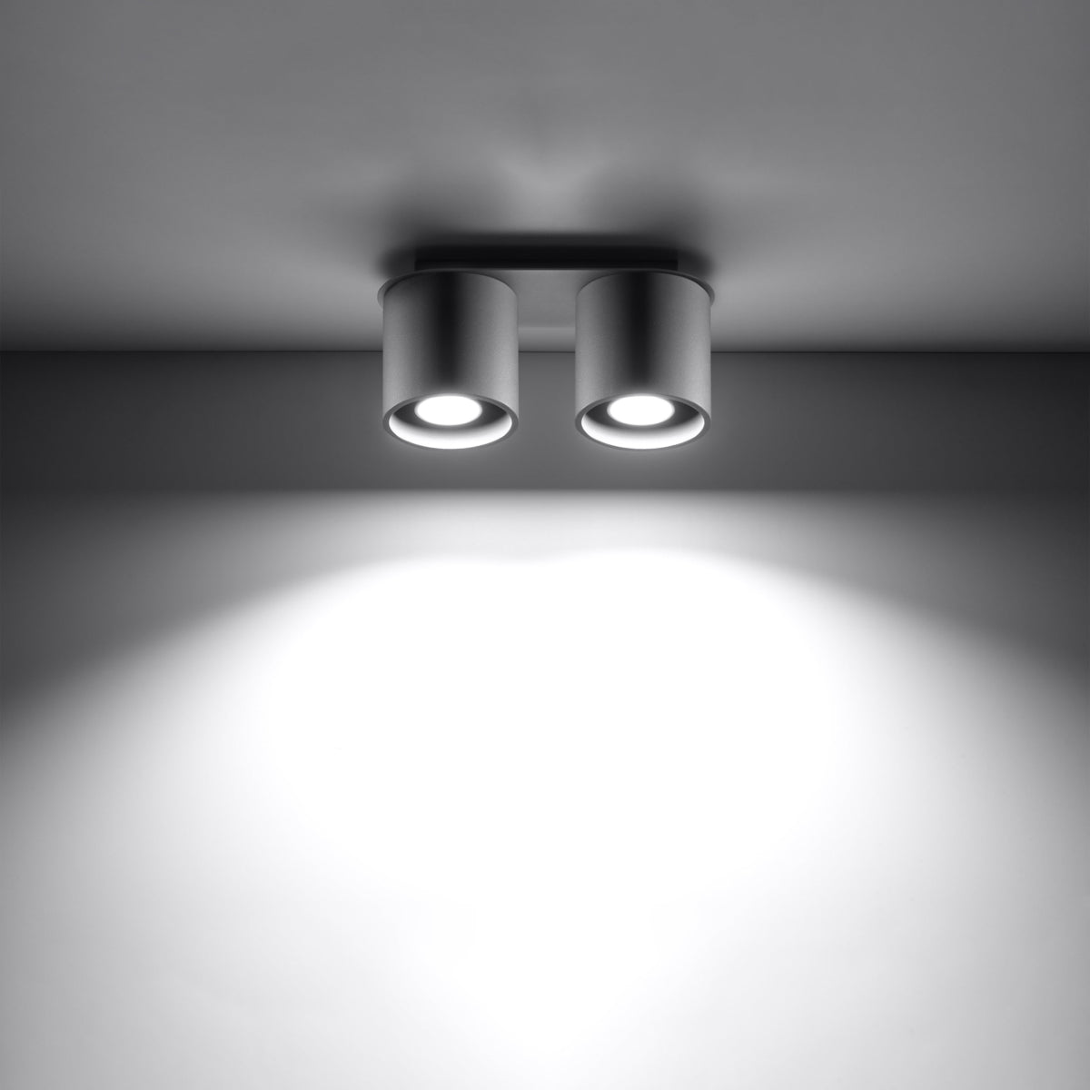 Moderne plafondlamp aluminium grijs gang woonkamer – Model Orandis