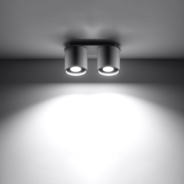 Moderne plafondlamp aluminium grijs gang woonkamer – Model Orandis