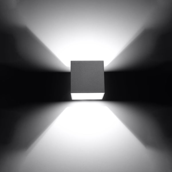 Moderne grijze aluminium wandlamp – Model Arthenis