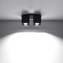 Modern double black ceiling light – Noctarys model
