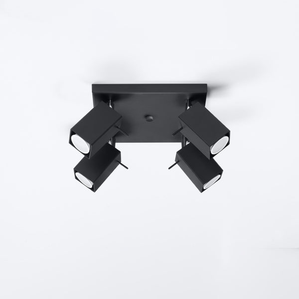 Ceiling light black modern 4 lights - Model Neridal
