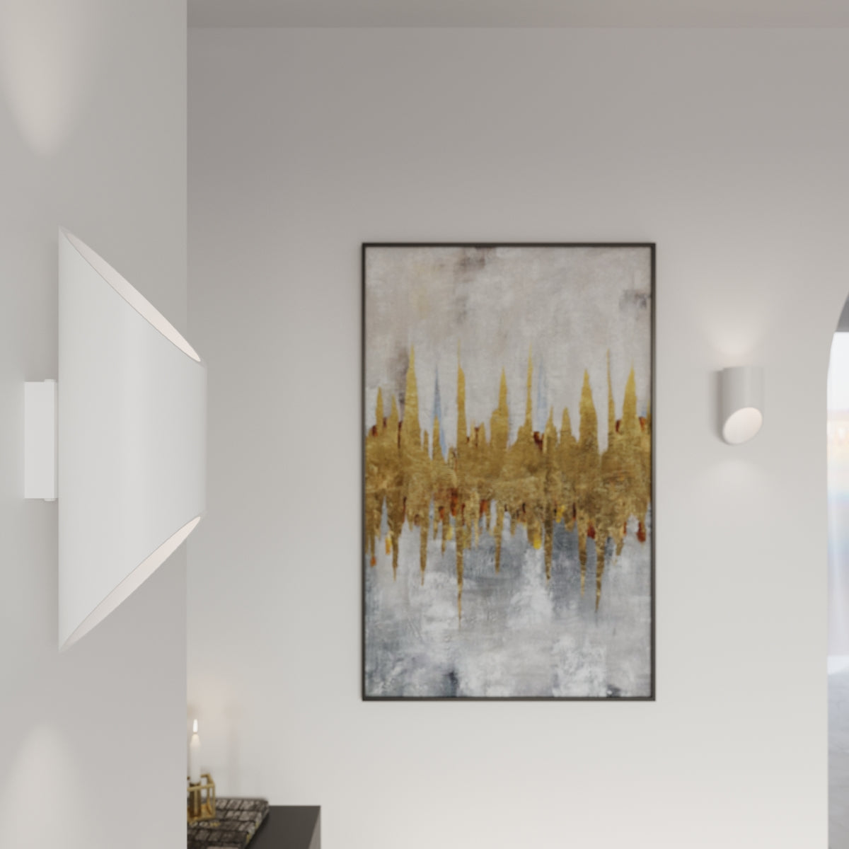 Wall light white aluminum tube modern - Model Orsena