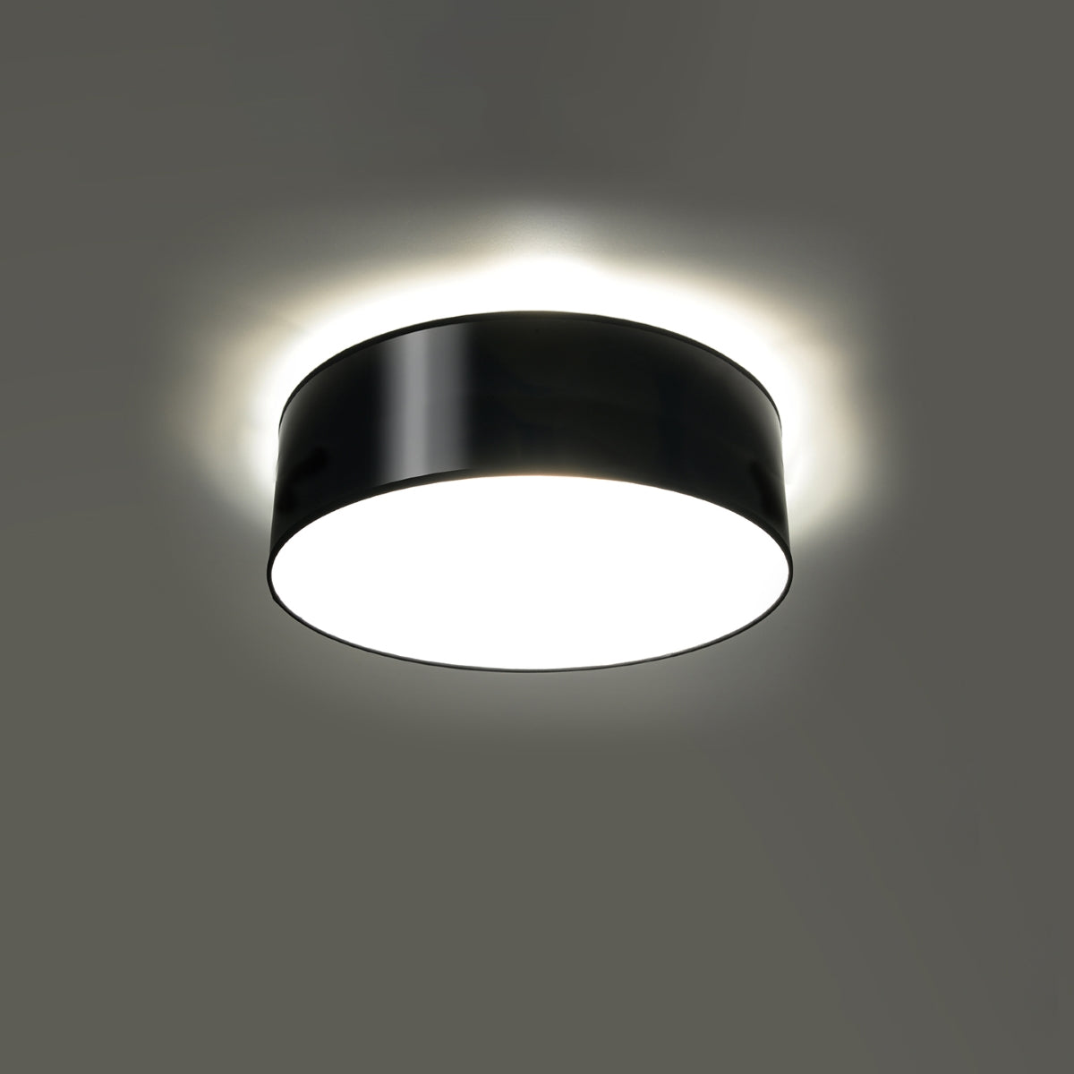 Ceiling light round black minimalist living room - Model Asterion