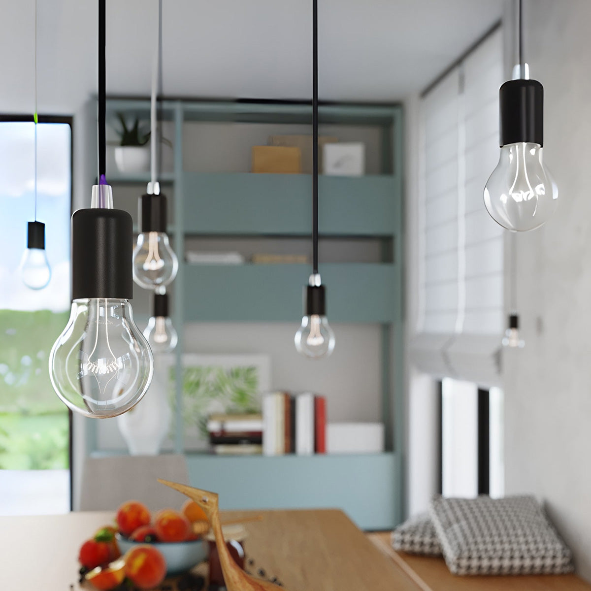 Hanglamp zwarte minimalistische voor woonkamer - Model Edréon