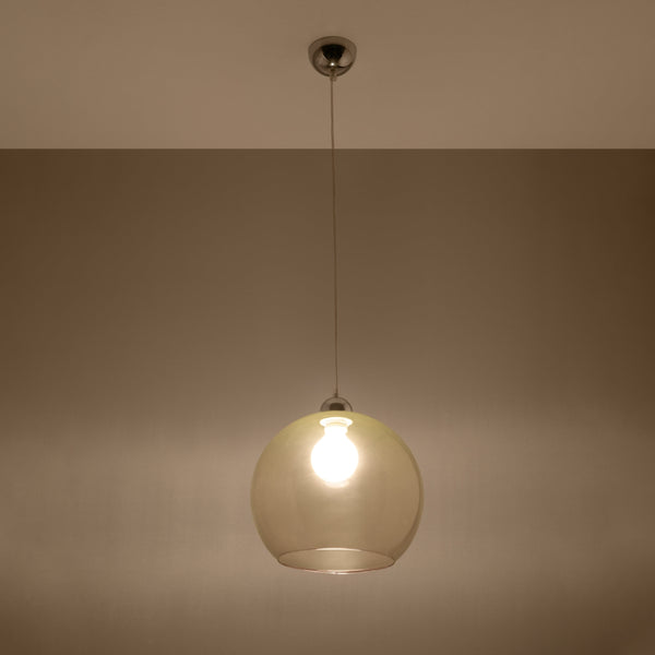 Minimalistische hanglamp van champagnekleurig glas – Orphéa