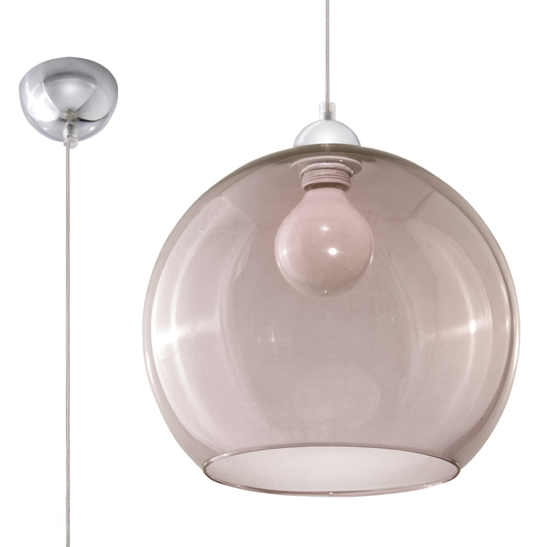 Suspension boule en verre graphite design – Arcanor