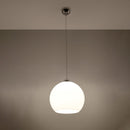 Pendant glass ball white minimalist - Nivéalis
