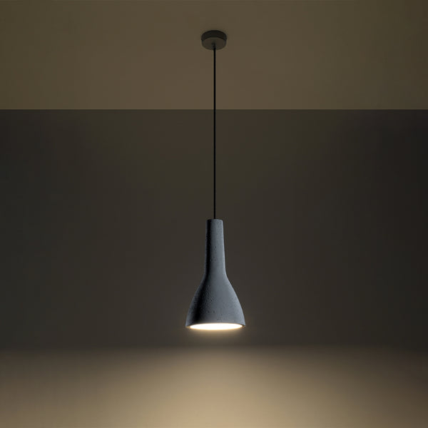 Grijze betonnen hanglamp in loftstijl – Model Arkemia
