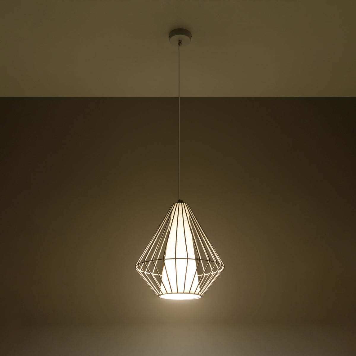Adjustable white cone design pendant light – Elyndra model