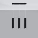 Zwarte cilindervormige hanglamp 3 lichten – Arothis