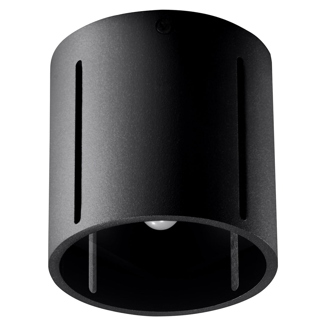 Plafonnier cylindrique noir moderne – modèle Naryon