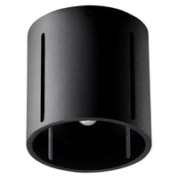 Plafonnier cylindrique noir moderne – modèle Naryon