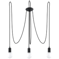 Lustre minimaliste noir 3 lampes – modèle Arkenis