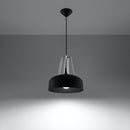 Zwarte en houten koepel hanglamp eetkamer – Noreldis