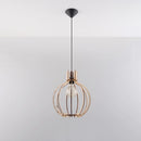 Scandinavische hanglamp van natuurlijk hout voor de woonkamer – Arvendia