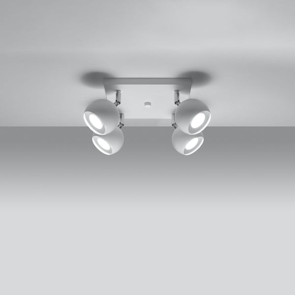 Moderne plafondspots wit 4 lampen – model Arionys