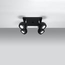 Adjustable black spotlight ceiling light for living room – Noctarys Model