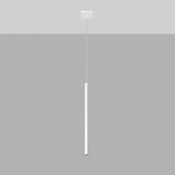 Moderne witte metalen ophangbuis – model Aerelis