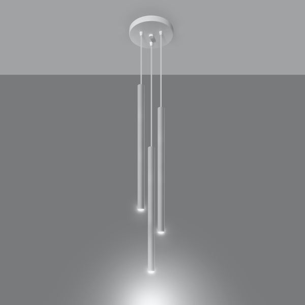 Moderne witte buisvormige hanglamp – Model Elkaris