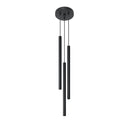 Black metal cylinder pendant light for living room – Narelis Model