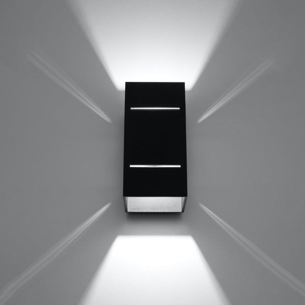 Wall light black aluminum modern - Model Neronth
