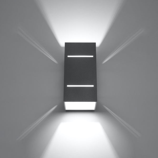 Wall light gray aluminum modern living room - Model Nerion