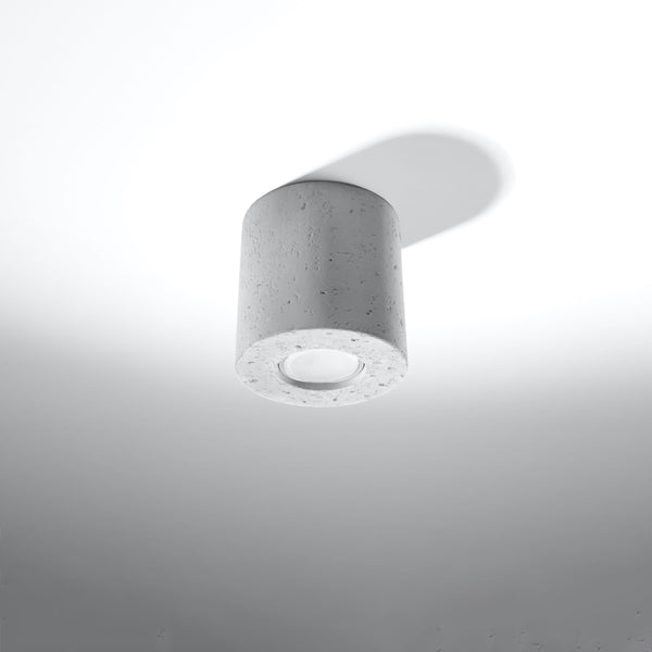 Industriële grijze betonnen plafondlamp woonkamer – Model Orphéos