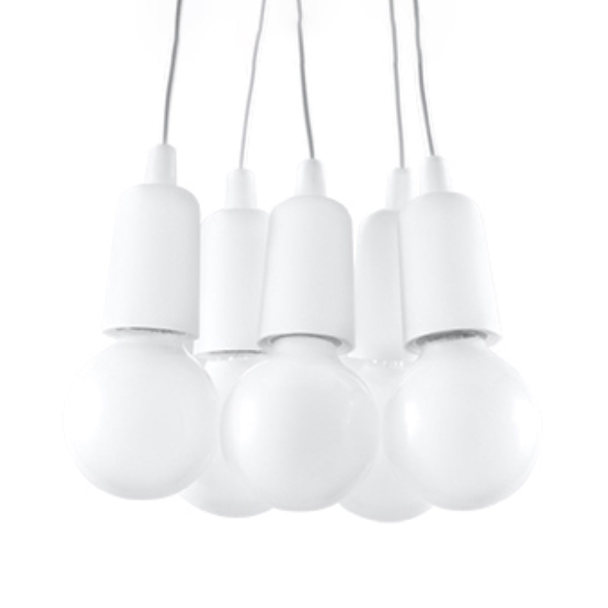 Minimalistische witte hanglamp 5-lichts – Modèle Arvenio