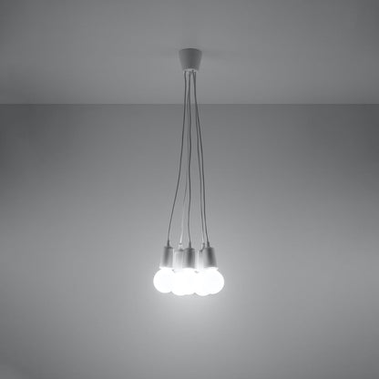 Minimalistische witte hanglamp met kabels – Elvaris