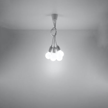 Minimalistische witte hanglamp met kabels – Elvaris