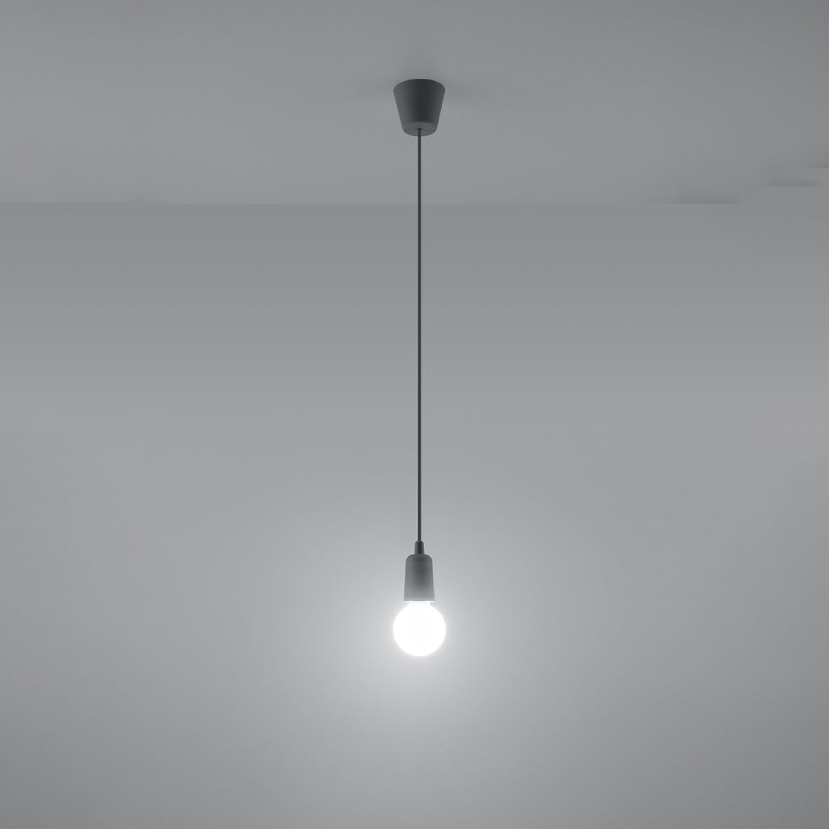 Minimalistische grijze hanglamp voor woonkamer – Model Eryndra