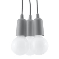 Suspension minimaliste gris 3 lumières – modèle Ardelio