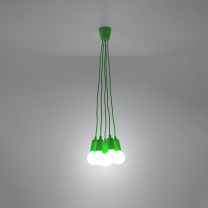 Minimalistische groene hanglamp met kabels – Veridra