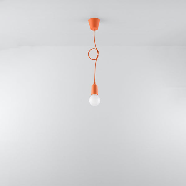 Minimalistische oranje hanglamp voor woonkamer – Model Solenya