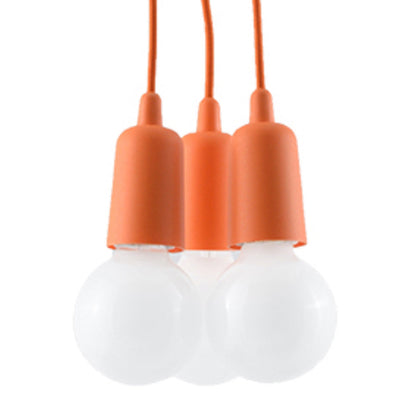 Minimalist Orange Cable Pendant Light – Solenya